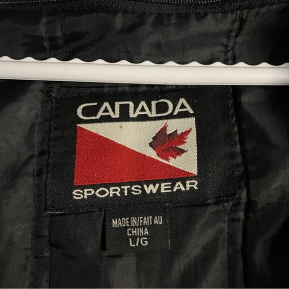 Canada Sportswear Men's Fountain Tire Black Varsity Full Zip Jacket - Picture 6 of 11